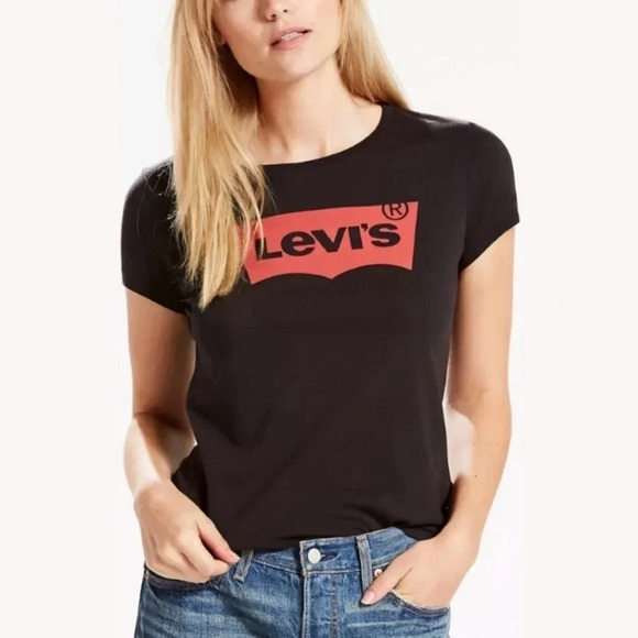 Levi's Short Sleeve Logo Perfect Tee Shirt - Picture 1 of 6